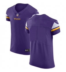 Men Nike Vikings Blank Purple Team Color Stitched NFL Vapor Untouchable Elite Jersey