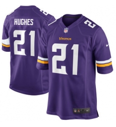 Men's Minnesota Vikings Mike Hughes Nike Purple 2018 NFL Draft First Round Pick Elite Jersey