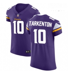 Mens Nike Minnesota Vikings 10 Fran Tarkenton Purple Team Color Vapor Untouchable Elite Player NFL Jersey