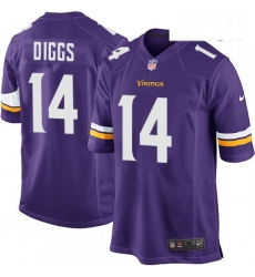 Mens Nike Minnesota Vikings 14 Stefon Diggs Game Purple Team Color NFL Jersey