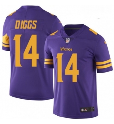 Mens Nike Minnesota Vikings 14 Stefon Diggs Limited Purple Rush Vapor Untouchable NFL Jersey