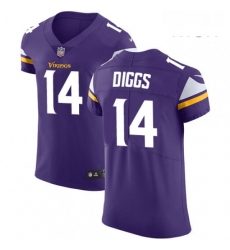 Mens Nike Minnesota Vikings 14 Stefon Diggs Purple Team Color Vapor Untouchable Elite Player NFL Jersey