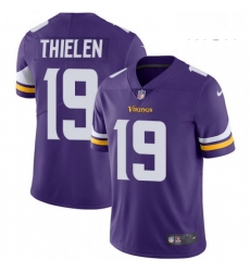 Mens Nike Minnesota Vikings 19 Adam Thielen Purple Team Color Vapor Untouchable Limited Player NFL Jersey