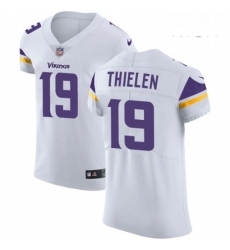 Mens Nike Minnesota Vikings 19 Adam Thielen White Vapor Untouchable Elite Player NFL Jersey