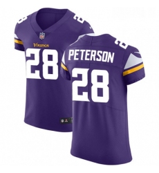 Mens Nike Minnesota Vikings 28 Adrian Peterson Purple Team Color Vapor Untouchable Elite Player NFL Jersey