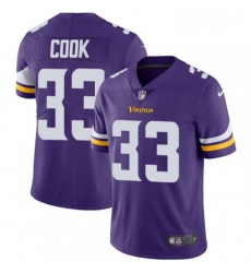 Mens Nike Minnesota Vikings 33 Dalvin Cook Purple Team Color Vapor Untouchable Limited Player NFL Jersey