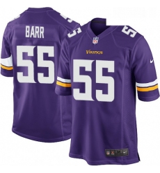 Mens Nike Minnesota Vikings 55 Anthony Barr Game Purple Team Color NFL Jersey