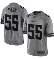 Mens Nike Minnesota Vikings 55 Anthony Barr Limited Gray Gridiron NFL Jersey