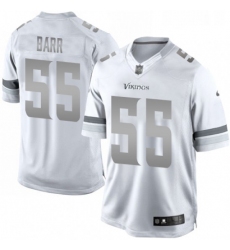 Mens Nike Minnesota Vikings 55 Anthony Barr Limited White Platinum NFL Jersey