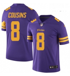 Mens Nike Minnesota Vikings 8 Kirk Cousins Limited Purple Rush Vapor Untouchable NFL Jersey