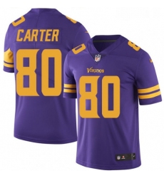 Mens Nike Minnesota Vikings 80 Cris Carter Limited Purple Rush Vapor Untouchable NFL Jersey