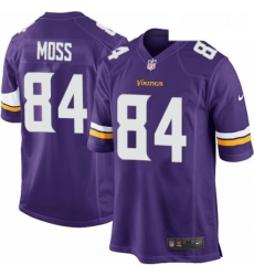Mens Nike Minnesota Vikings 84 Randy Moss Game Purple Team Color NFL Jersey