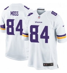 Mens Nike Minnesota Vikings 84 Randy Moss Game White NFL Jersey