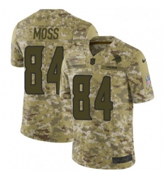 Mens Nike Minnesota Vikings 84 Randy Moss Limited Camo 2018 Salute to Service NFL Jersey