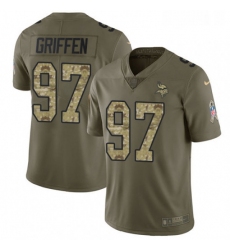 Mens Nike Minnesota Vikings 97 Everson Griffen Limited OliveCamo 2017 Salute to Service NFL Jersey