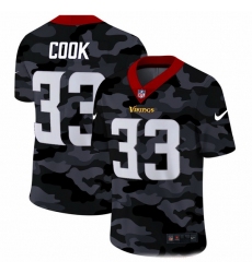 Minnesota Vikings 33 Dalvin Cook Men Nike 2020 Black CAMO Vapor Untouchable Limited Stitched NFL Jersey