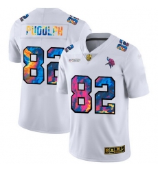 Minnesota Vikings 82 Kyle Rudolph Men White Nike Multi Color 2020 NFL Crucial Catch Limited NFL Jersey