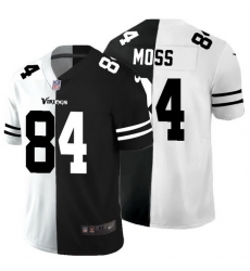 Minnesota Vikings 84 Randy Moss Men Black V White Peace Split Nike Vapor Untouchable Limited NFL Jersey