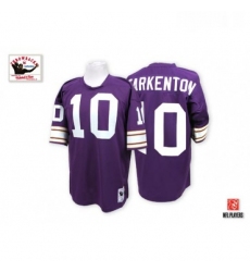 Mitchell And Ness Minnesota Vikings 10 Fran Tarkenton Purple Team Color Authentic Throwback NFL Jersey