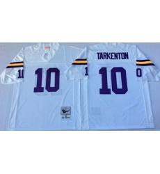 Mitchell&Ness Vikings 10 Fran Tarkenton White Throwback Stitched NFL Jersey