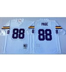 Mitchell&Ness Vikings 88 Alan Page White Throwback Stitched NFL Jersey