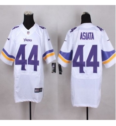 New Minnesota Vikings #44 Matt Asiata White Men Stitched NFL Elite Jersey