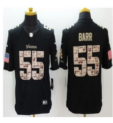 New Minnesota Vikings #55 Anthony Barr Black Men's Stitched NFL Limited Salute to Service Jersey