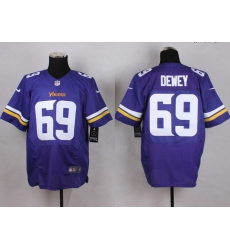 New Minnesota Vikings #69 Dewey Purple Team Color Men Stitched NFL Elite jersey