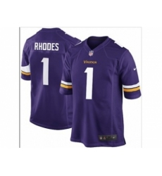 Nike Minnesota Vikings 1 Xavier Rhodes purple game NFL Jersey