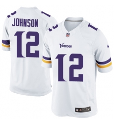 Nike Minnesota Vikings #12 Charles Johnson White Mens Stitched NFL Elite Jersey