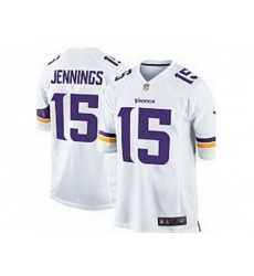 Nike Minnesota Vikings 15 Greg Jennings White Game NFL Jersey