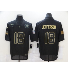 Nike Minnesota Vikings 18 Justin Jefferson Black 2020 Salute To Service Limited Jersey