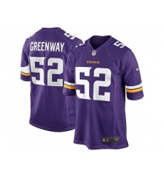 Nike Minnesota Vikings 52 Chad Greenway Purple Game NFL Jersey