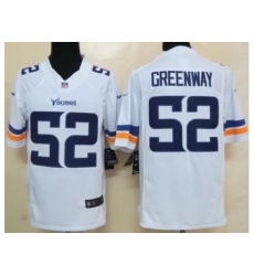 Nike Minnesota Vikings 52 Chad Greenway White Limited NFL Jersey