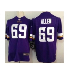 Nike Minnesota Vikings 69 Jared Allen Purple Game NFL Jersey