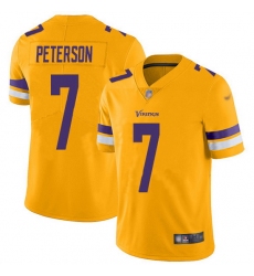 Nike Minnesota Vikings 7 Patrick Peterson Gold Men Stitched NFL Limited Inverted Legend Jersey
