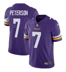 Nike Minnesota Vikings 7 Patrick Peterson Purple Team Color Men Stitched NFL Vapor Untouchable Limited Jersey