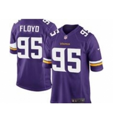 Nike Minnesota Vikings 95 Sharrif Floyd Purple Game NFL Jersey