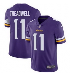Nike Vikings #11 Laquon Treadwell Purple Team Color Mens Stitched NFL Vapor Untouchable Limited Jersey
