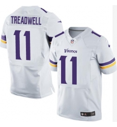 Nike Vikings #11 Laquon Treadwell White Mens Stitched NFL Elite Jersey