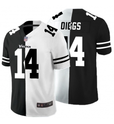 Nike Vikings 14 Stefon Diggs Black And White Split Vapor Untouchable Limited Jersey
