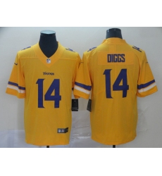 Nike Vikings 14 Stefon Diggs Gold Inverted Legend Limited Jersey
