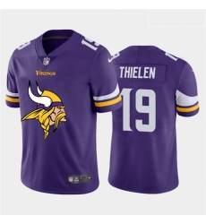 Nike Vikings 19 Adam Thielen Purple Team Big Logo Vapor Untouchable Limited Jersey