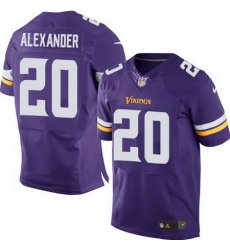 Nike Vikings #20 Mackensie Alexander Purple Team Color Mens Stitched NFL Elite Jersey