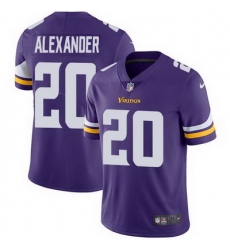 Nike Vikings #20 Mackensie Alexander Purple Team Color Mens Stitched NFL Vapor Untouchable Limited Jersey