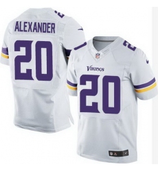 Nike Vikings #20 Mackensie Alexander White Mens Stitched NFL Elite Jersey