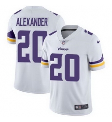 Nike Vikings #20 Mackensie Alexander White Mens Stitched NFL Vapor Untouchable Limited Jersey