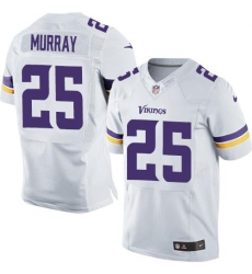 Nike Vikings #25 Latavius Murray White Men's Stitched NFL Elite Jersey