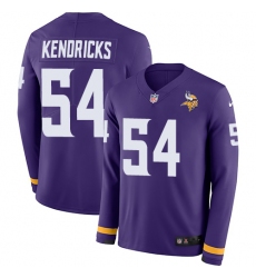 Nike Vikings #54 Eric Kendricks Purple Team Color Men Stitched NFL Limited Therma Long Sleeve Jersey
