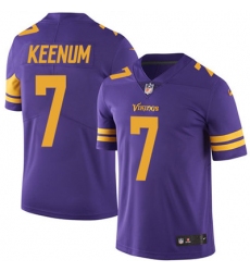 Nike Vikings #7 Case Keenum Purple Mens Stitched NFL Limited Rush Jersey